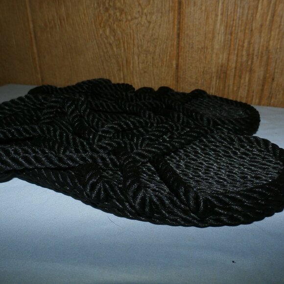 Utopian Rope Sandals   Black Handmade  Size  8 ladies 6.5 Men's  New w/ Tags - Picture 8 of 15